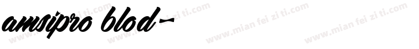 amsipro blod字体转换